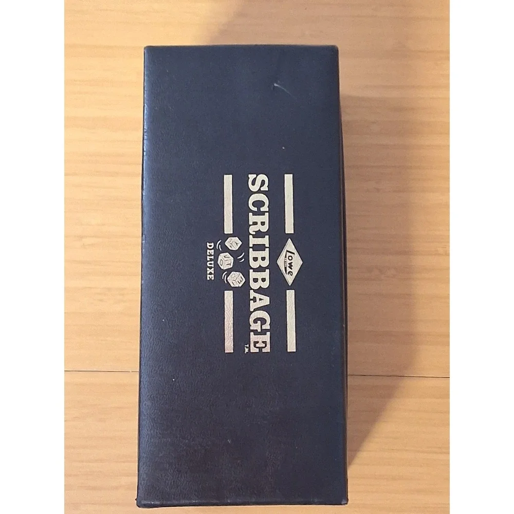 Vintage 1963 Scribbage Deluxe Game by E.S. Lowe  Black Box. Complete